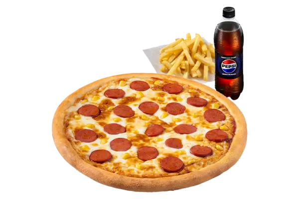 BÜYÜK BOY PİZZA MENÜ + PATATES 